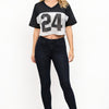 Varsity 24 Mesh Crop Jersey Top