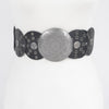 Faux Leather Multi Eyelet Round Western Belt