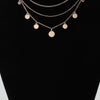 Triple Round Charm Chain Necklace