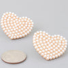 Pearled Heart Stud Earrings