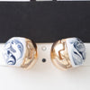 Vintage Marble Swirl Clasp Earrings