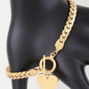 Heart Toggle Curb Chain Bracelet