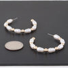 Multi Pearl Beaded Hoop Earrings