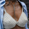 Faux Pearl Bra Top