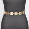 Hammered Square Metal Chain Belt