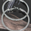 5cm Double Rhinestone Hoop Earrings