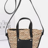Faux Straw Small Tote Bag