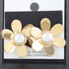 Pearled Daisy Flower Stud Earrings