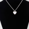 Pearled Marble Heart Necklace