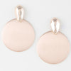 Modern Sleek Disc Drop Earrings