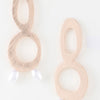 Open Abstract Pearl Drop Earrings