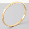 Cubic Star Embedded Cuff Bracelet