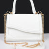 Enamel Faux Leather Top Handle Bag