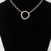 Hammered Hoop Chain Necklace