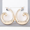 Shiny Wave Curl Hoop Earrings
