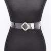 Rhinestone Metal Buckle Clear Belt