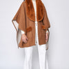 Faux Fur Collar Kimono