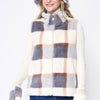 Plaid Faux Fur Vest