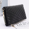 Quilted Faux Leather Half Folded Cltuch