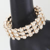Triple Bejeweled Cuff Bracelet
