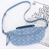 Embossed Denim Crossbody Bag