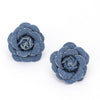 Denim Flower Earring