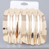 Shiny Ribbed Curve Earrings