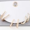 Multi Shiny Modern Hoop Earrings Set