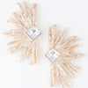 Diamond Rhinestone Flare Earrings