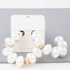 Multi Oval Pearl Hoop Earrings