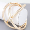 Triple Shiny Bangle Bracelet