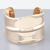 Wide Shiny Rib Open Cuff Bracelet