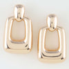 Shiny Modern Frame Drop Earrings