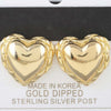 Shiny Braided Heart Stud Earrings