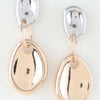 Shiny Plate Chain Drop Earrings