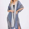 Striped Two Tone Cover Up Kimono
