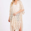 Distressed Pattern Tassel Kimono