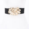 Metal Flower Elastic Belt