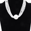 Multi Faux Pearl Chain Necklace