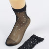 Rhinestone Mesh Socks