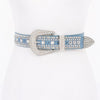 Rhinestone Metal Studded Multi Metal Belt