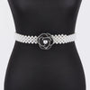 Flower Faux Pearl Elastic Belt
