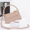 Faux Leather Ribbon Top Handle Clutch