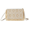 Diamond Checker Tassel Edge Crossbody Bag