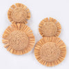 Faux Straw Dangling Earring