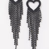 Rhinestone Heart Fringe Earring