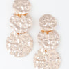 Triple Hammered Disc Earrings