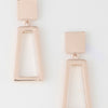Modern Geometric Frame Drop Earrings