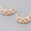 Twin Hearts Hoop Earrings