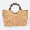 Round Handle Straw Tote Bag